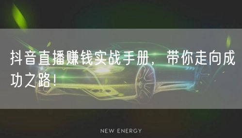 抖音直播赚钱实战手册，带你走向成功之路！